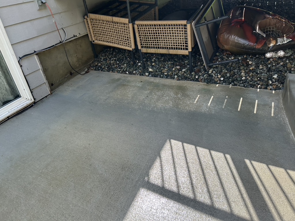 Driveway after pressure washing
